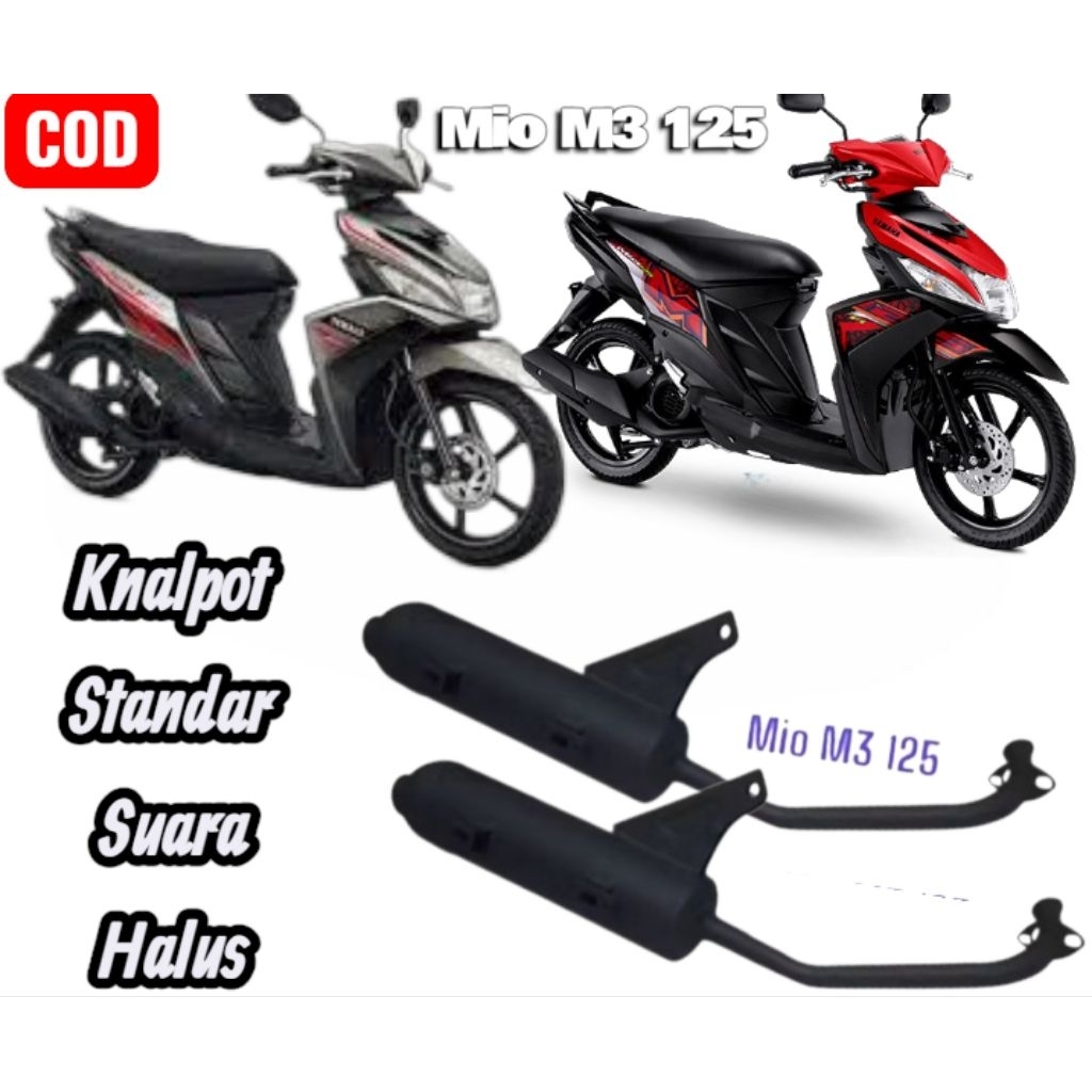 Knalpot Standar Variasi | Mio M3 / Mio Z / Mio J / Mio Gt / Fino | Suara Halus Adem