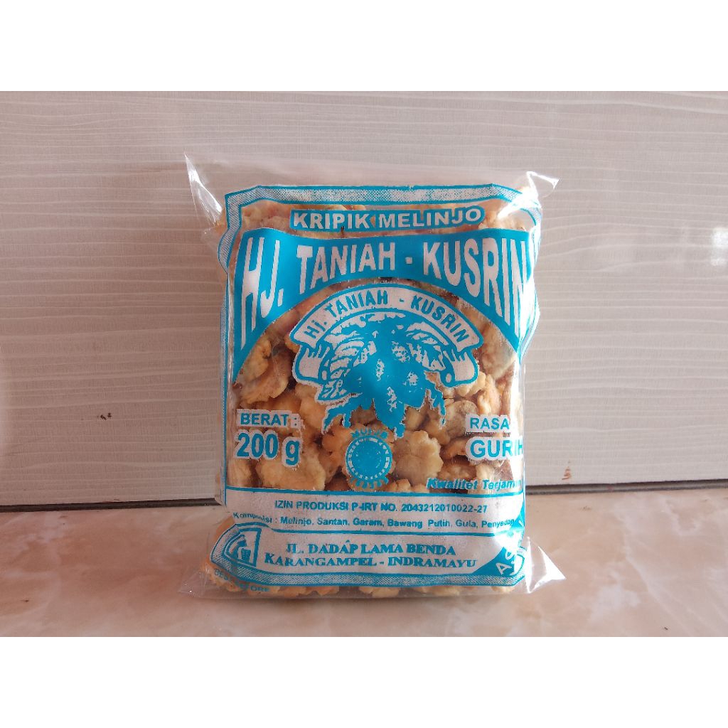 keripik melinjo hj taniah kusrin rasa gurih 200gram