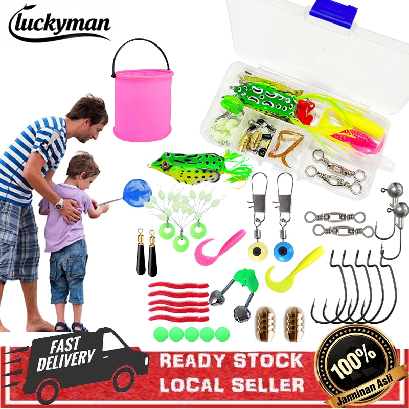 LUCKYMAN Satu set lengkap aksesoris alat pancing, terjangkau dan tahan lama.