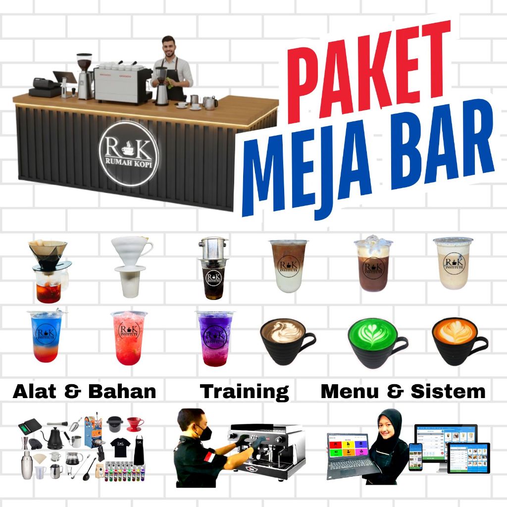 Paket Meja Bar Minuman Kemitraan Rumah Kopi Indonesia