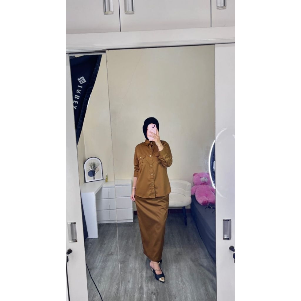 Baju PEMDA wanita PNS terbaru model setelan saku dada
