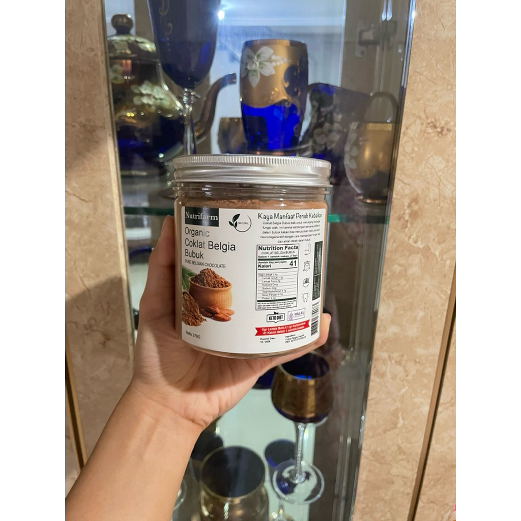 NUTRIFARM CHOCOLATE BELGIAN ORGANIC POWDER (COKLAT BUBUK SEHAT)