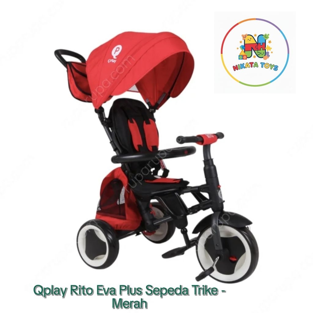 Qplay Rito Eva Plus Sepeda Trike - Merah
