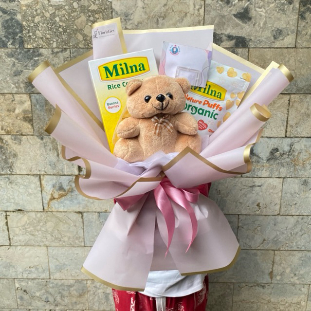 Mini Buket Snack Bayi Bouquet Baby Hadiah Ulang Tahun Birtday Gift Murah