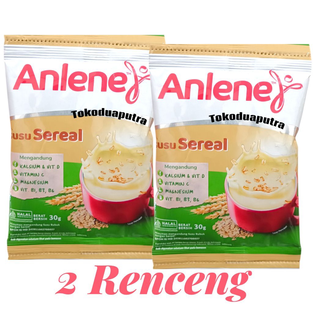 Anlene Susu Sereal Sachet 30 Gr X 20 Sachet / Susu Sereal Sachet Anlene