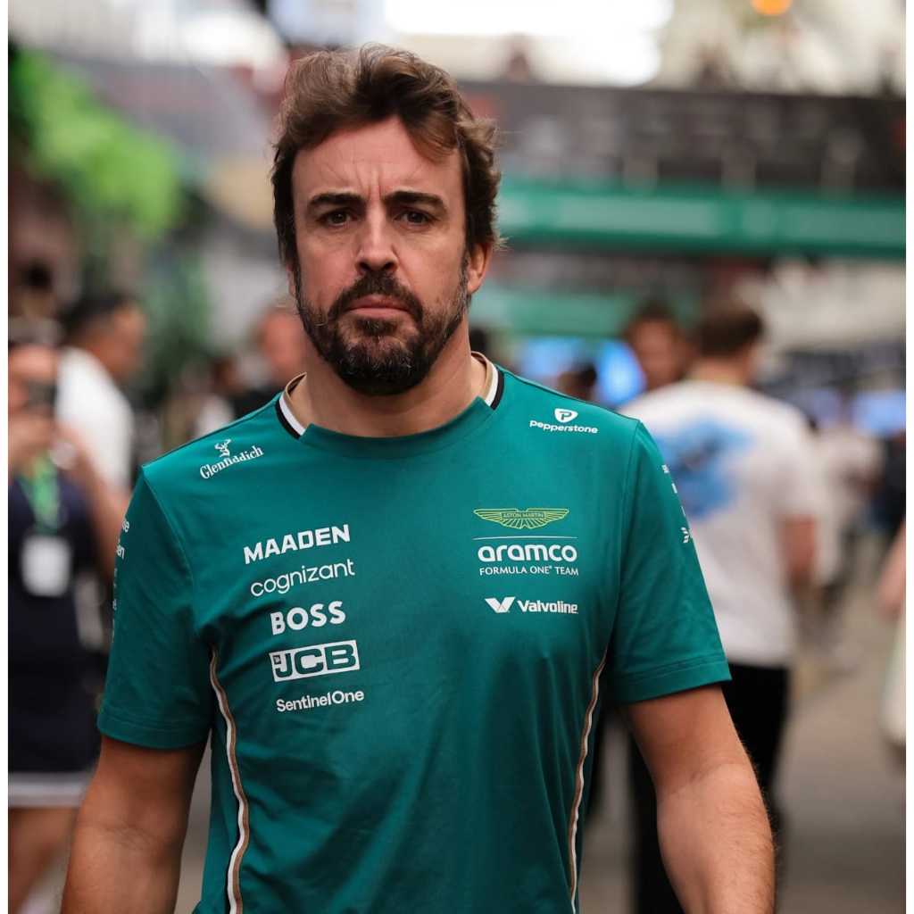 SALE Aston Martin HUGO BOSS F1 Formula 1 Team Fernando Alonso Original Baju Kaos Tee Tshirt Pria B