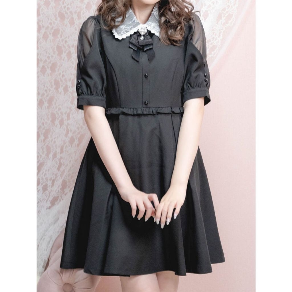 Jirai Kei Rojita Black Dress