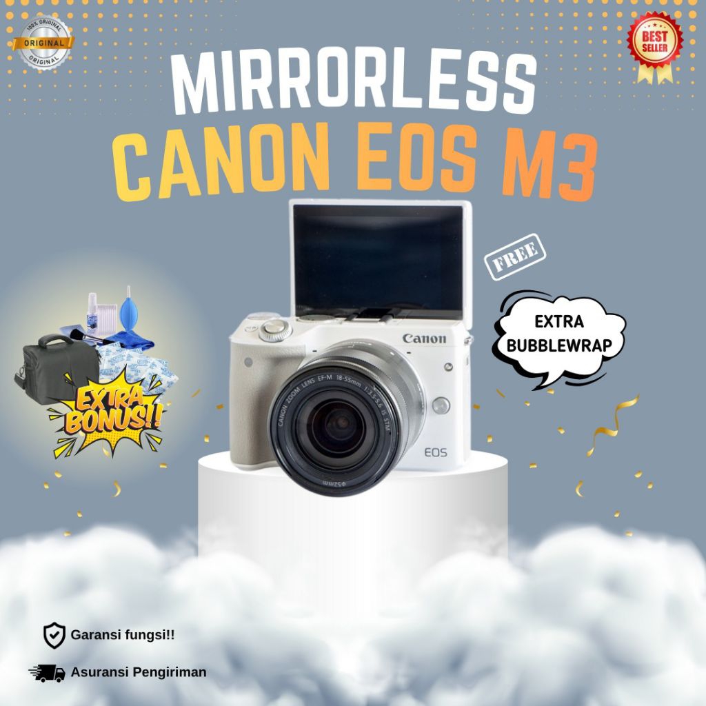 CANON EOS M3 FULLSET BOX MULUS SEPERTI BARU