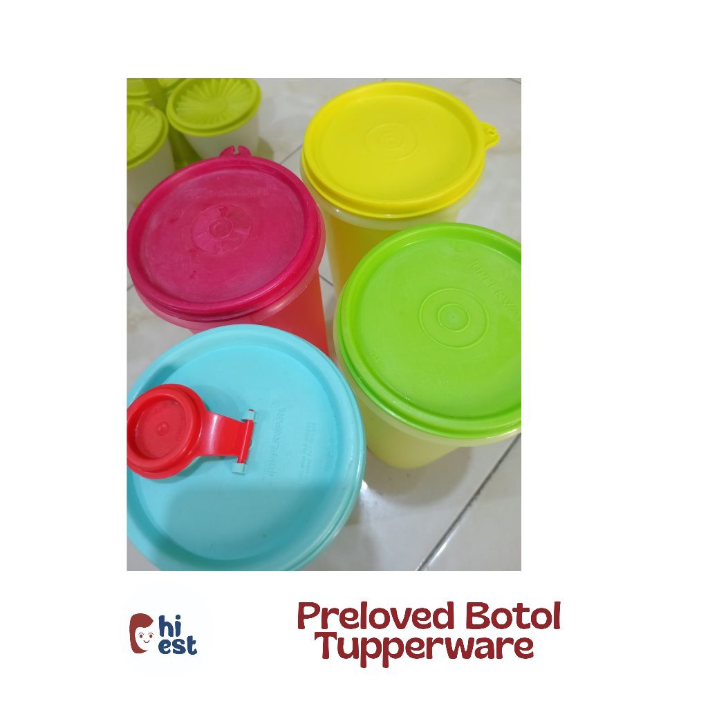 Giant tumbler tupperware original asli second preloved  1 liter