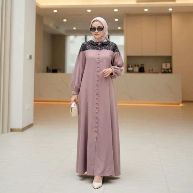DIDEN GO Gamis Special Series Brokat Best Seller ANDARA DRESS