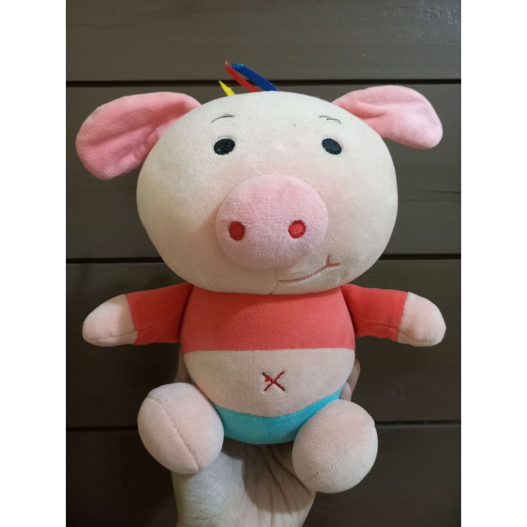 BONEKA BABY PIG BABI PINK LUCU BAHAN MINISO