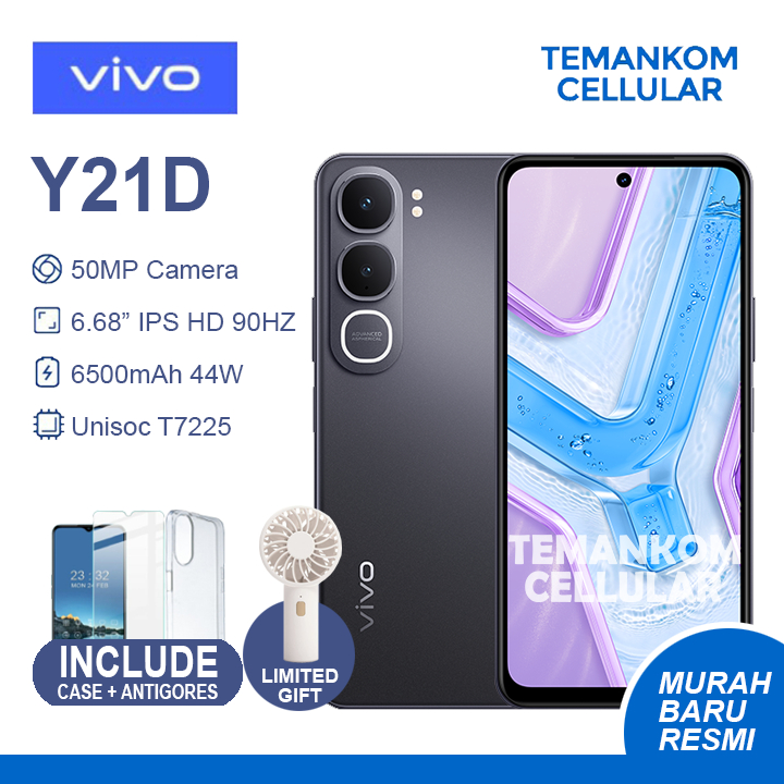 Vivo Y21D RAM 16GB 8+8 Extend RAM 8/128 8GB 128GB Extend RAM 8GB VIVO Y21 D Baru Murah Garansi RESMI