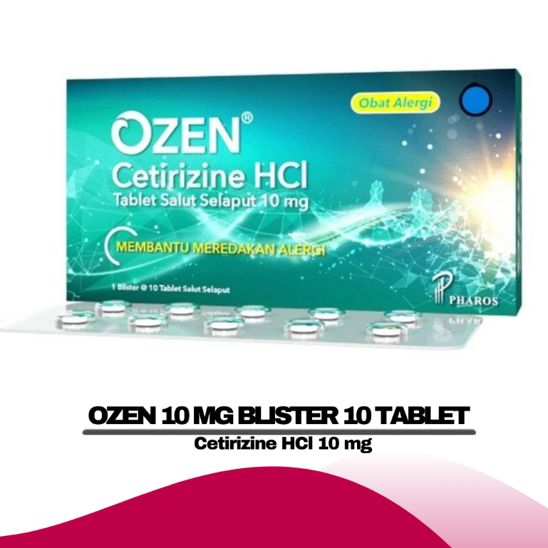 OZEN 10MG BLISTER 10 TABLET ( Cetirizine HCl 10 mg )