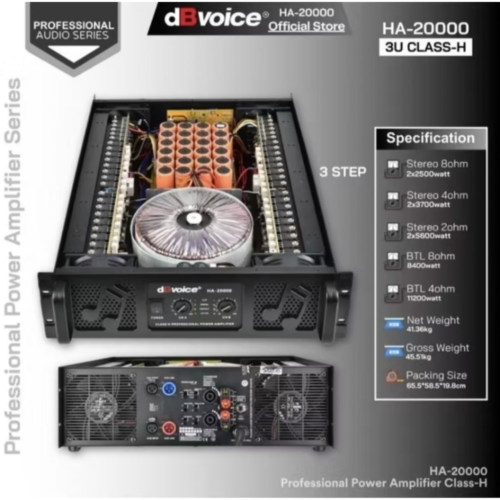 Audio Power dB Voice HA 20000 Original Amplifier db voice HA20000 Class H sound power