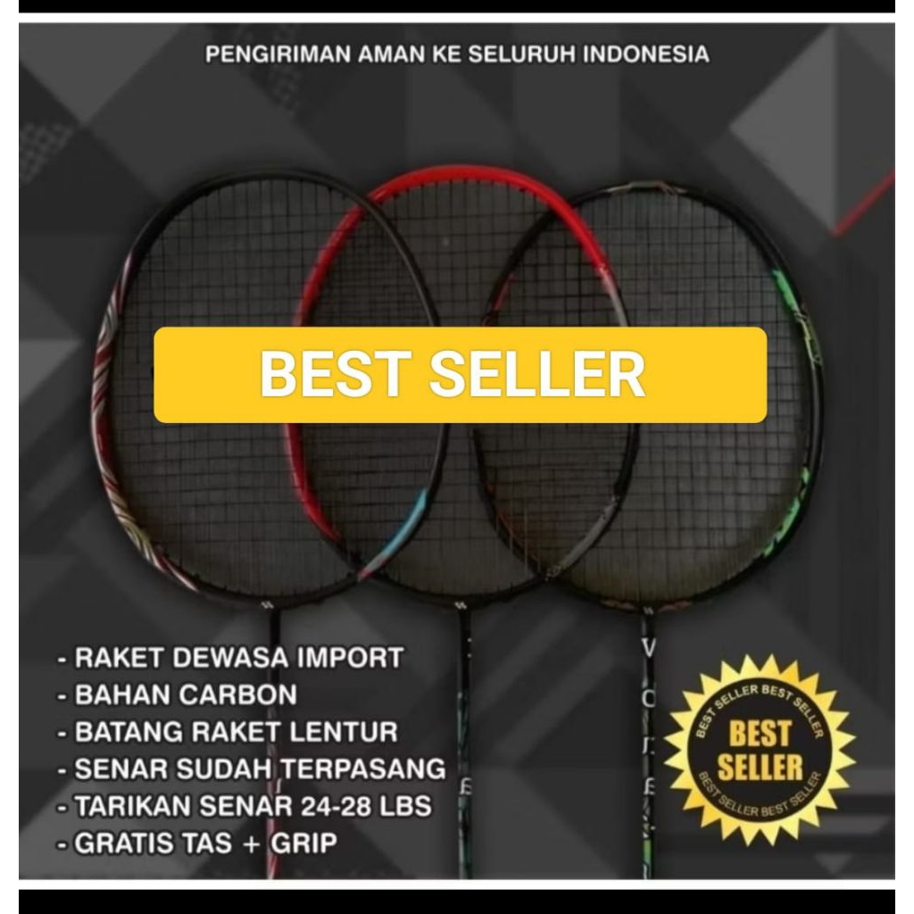 RAKET BADMINTON SECOND BERBAGAI MERK