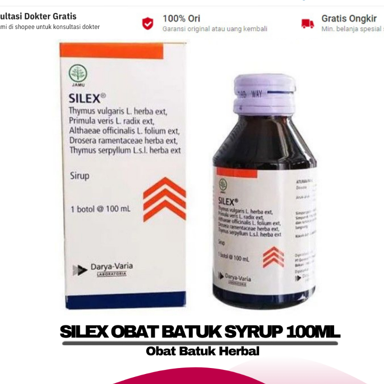 SILEX OBAT BATUK SYRUP 100ML / OBAT BATUK HERBAL