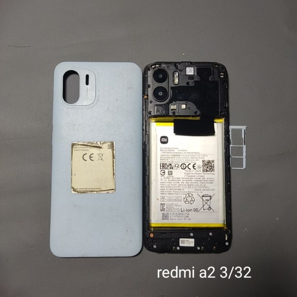 Mesin redmi a2 ram3/32 mati (bekas servis)