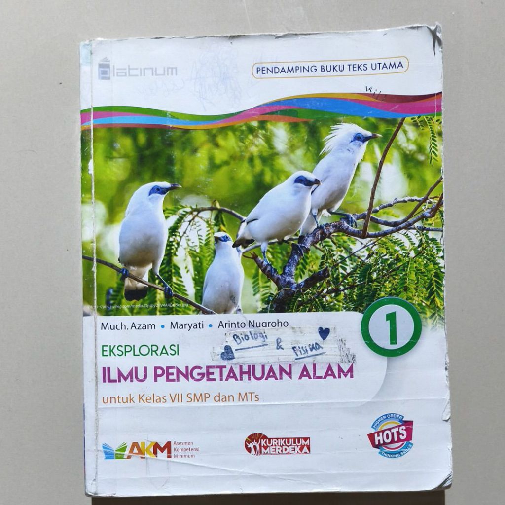 Buku IPA Ilmu pengetahuan alam eksplorasi kelas 7 SMP Mts  Platinum