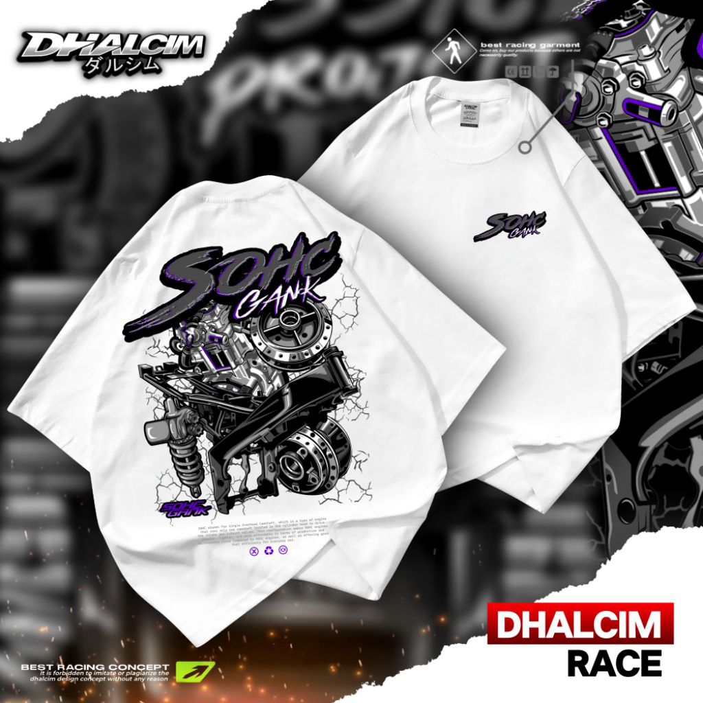 ( KAOS DISTRO SOHC GANK FUL COTTON 24S TEBAL), KAOS SOHC GANK, TSHIRT SOHC RACING, KAOS DISTRO SOHC 