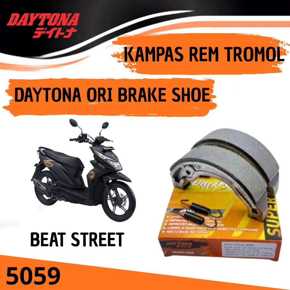 KAMPAS REM BELAKANG TROMOL DAYTONA BEAT STREET ORIGINAL 5059