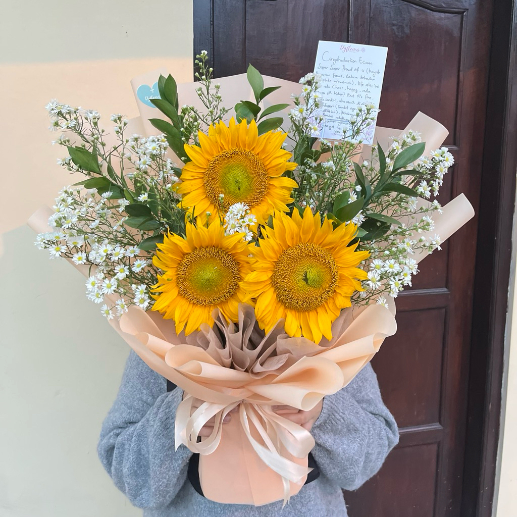 Sunset Sunflowers - Buket Bunga Asli (fresh flowers)/ Buket Bunga Matahari/ Buket Bunga Jogja/ Buket
