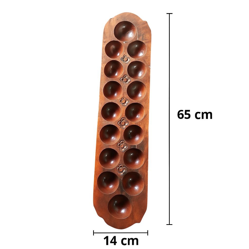 Congklak kayu klasik - papan congklak 65 cm - congklak dakon - mainan anak tradisional - 1 set congk