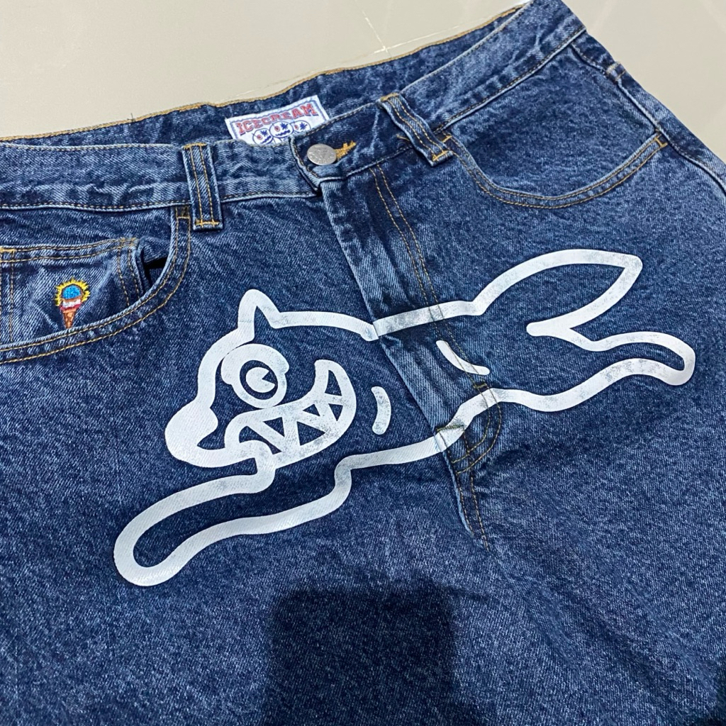 BBC ICECREAM Running Dog Triple Scoop Extra Wide Fit Baggy Jeans Billionaire Boys Club
