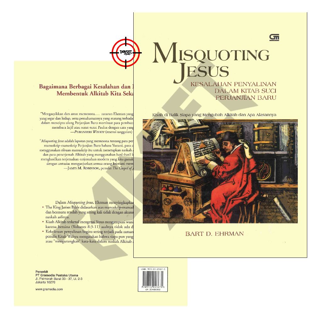 BUKU MISQUOTING JESUS, KESALAHAN PENYALINAN DALAM KITAB SUCI PERJANJIAN BARU