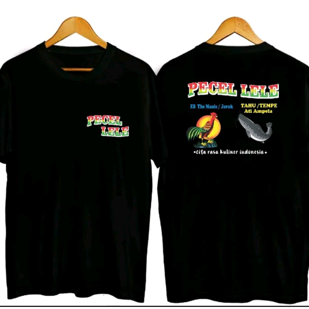 Kaos  Custom Nama Pecel Lele  Kaos Distro Unisex Pria Wanita