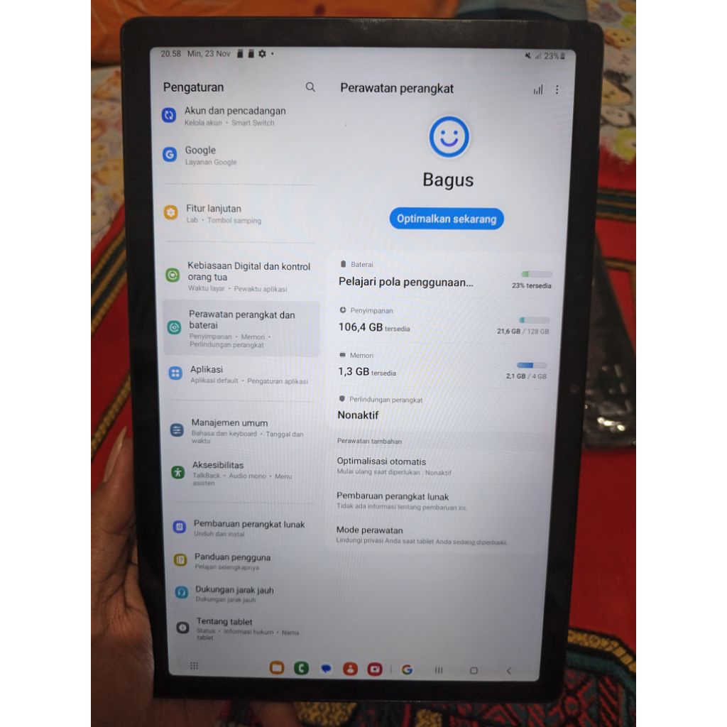 samsung tab A8 2022 10.5in 4G sim ram 4gb 128gb X205 dan keyboard murah normal garansi resmi indones