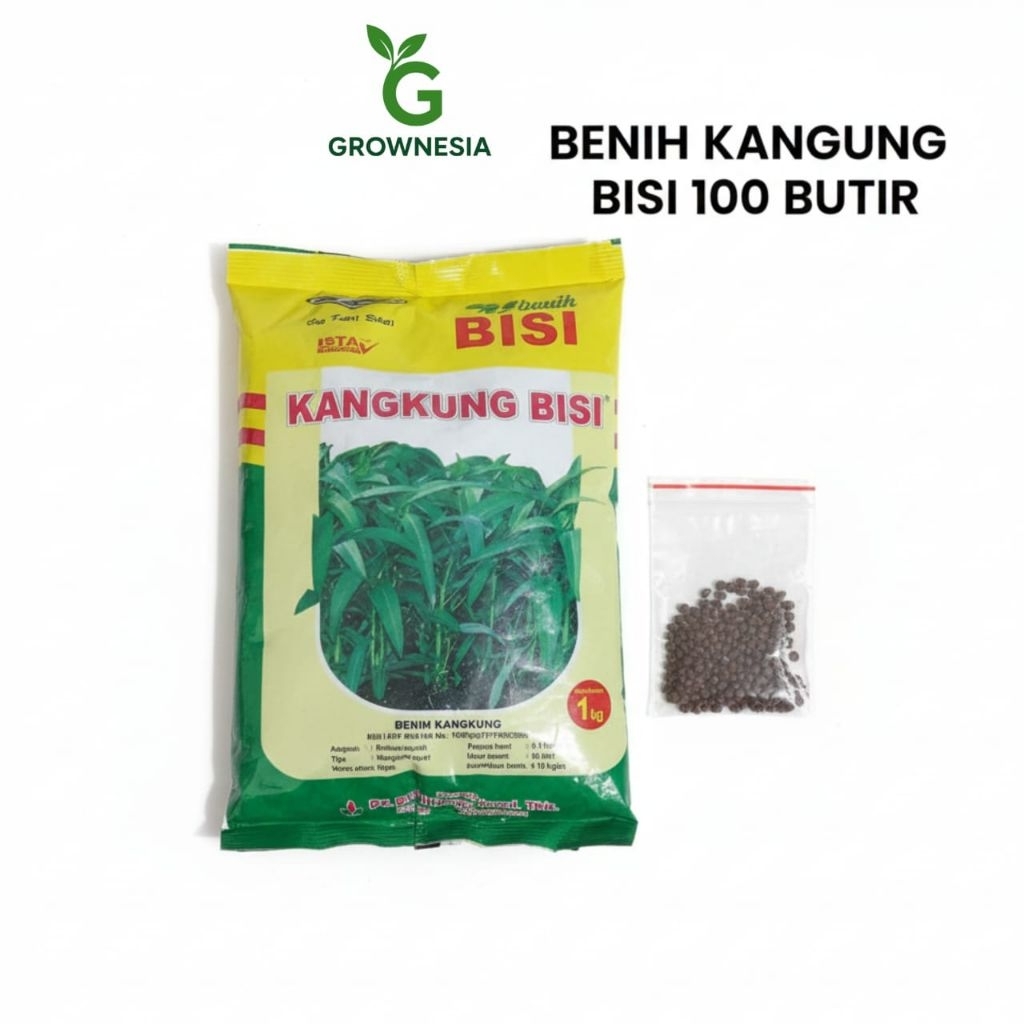 Benih Kangkung BISI 100 Butir • Bibit Kangkung Cepat Panen • Benih Sayur Hidroponik & Tanam Rumah
