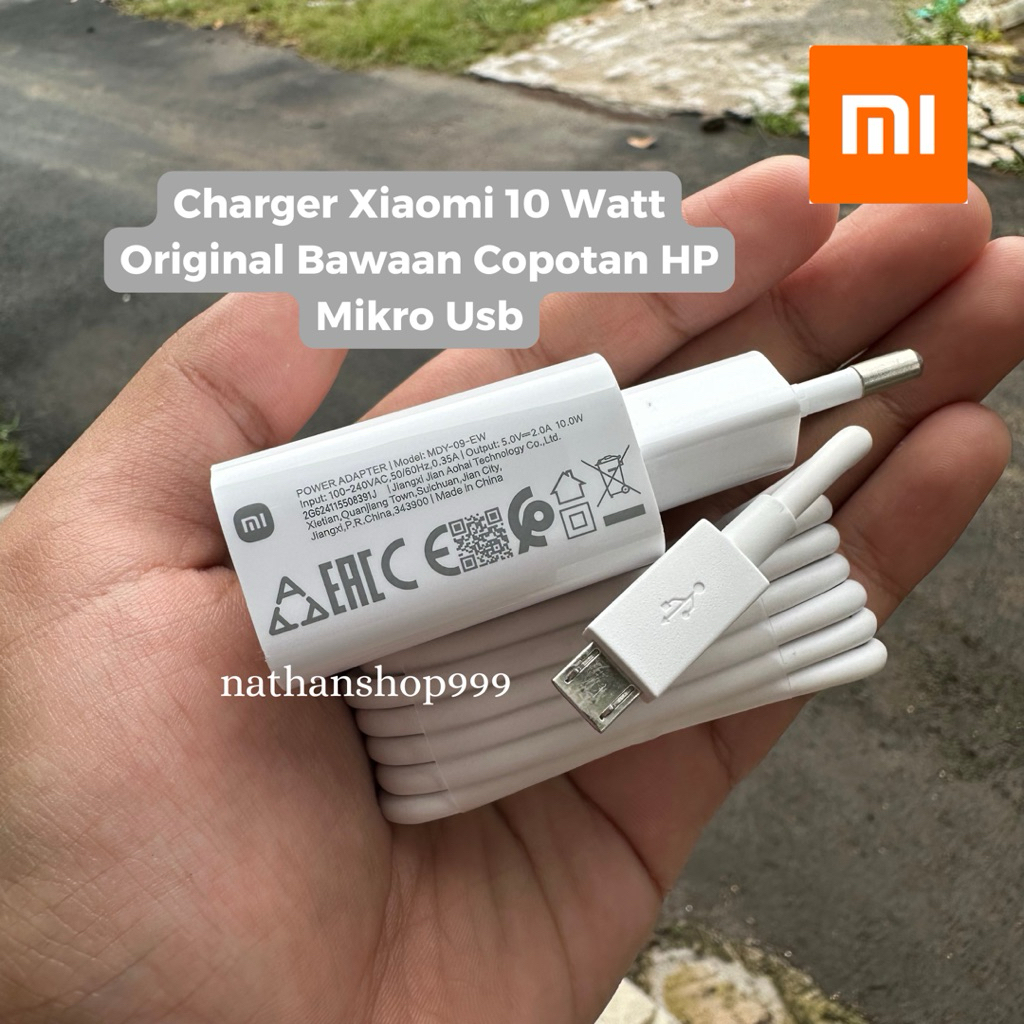 Charger Xiaomi Original 100% Bawaan HP Redmi 9A 9C 10A 12C 10Watt Mikro Usb