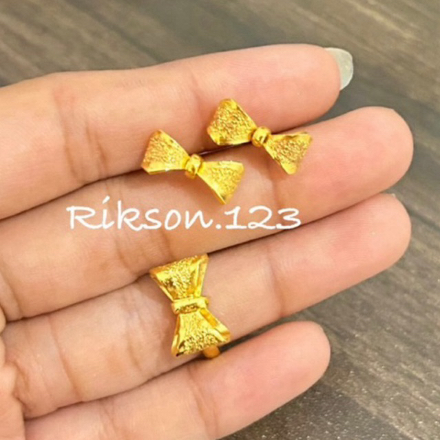 cincin pita anting pita set pita penang replika emas lapis emas mewah