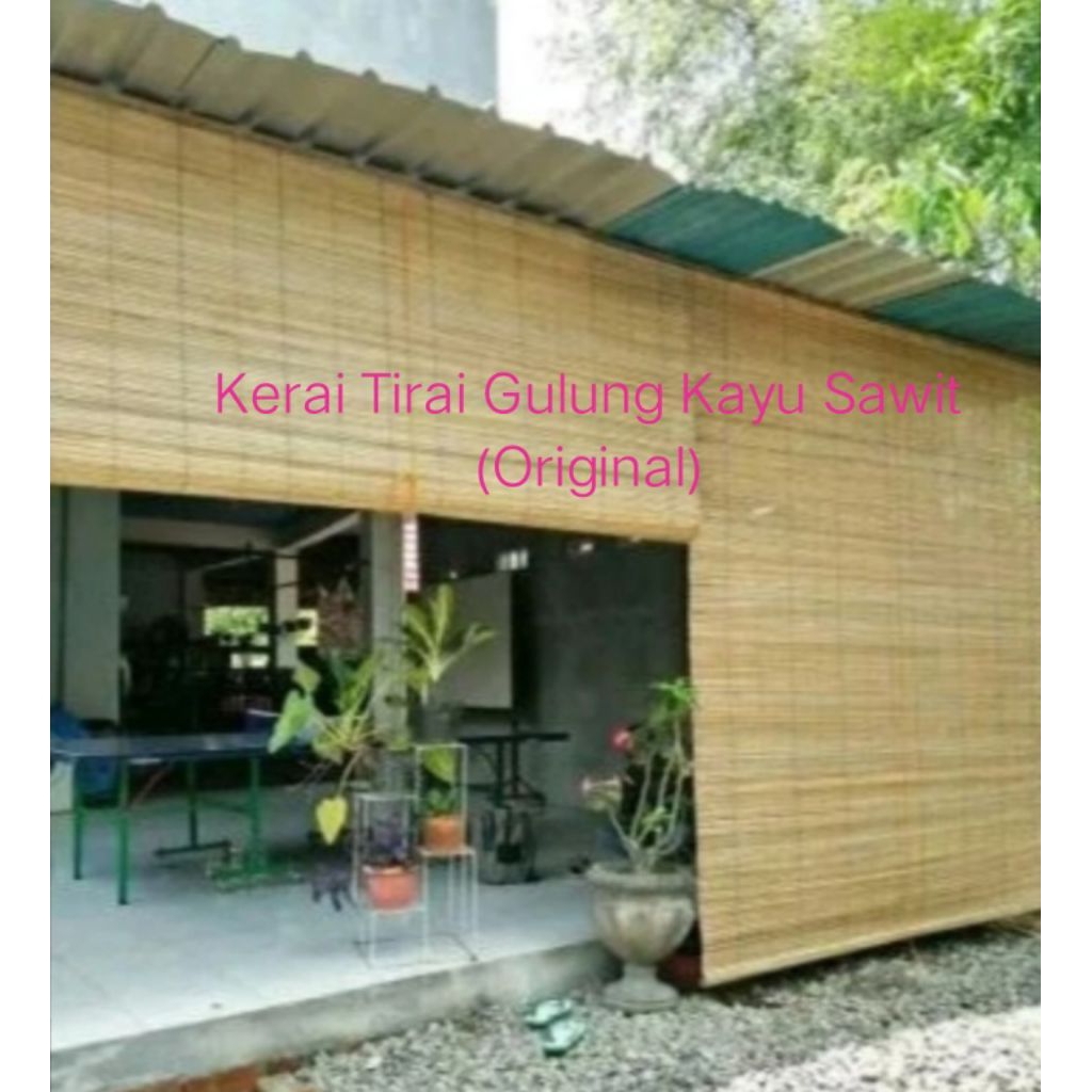 KERAI TIRAI KAYU SAWIT GULUNG/ KERAI BAMBU SAWIT GULUNG/KERAI GULUNG ORIGINAL KAYU SAWIT  SUMATRA/TI