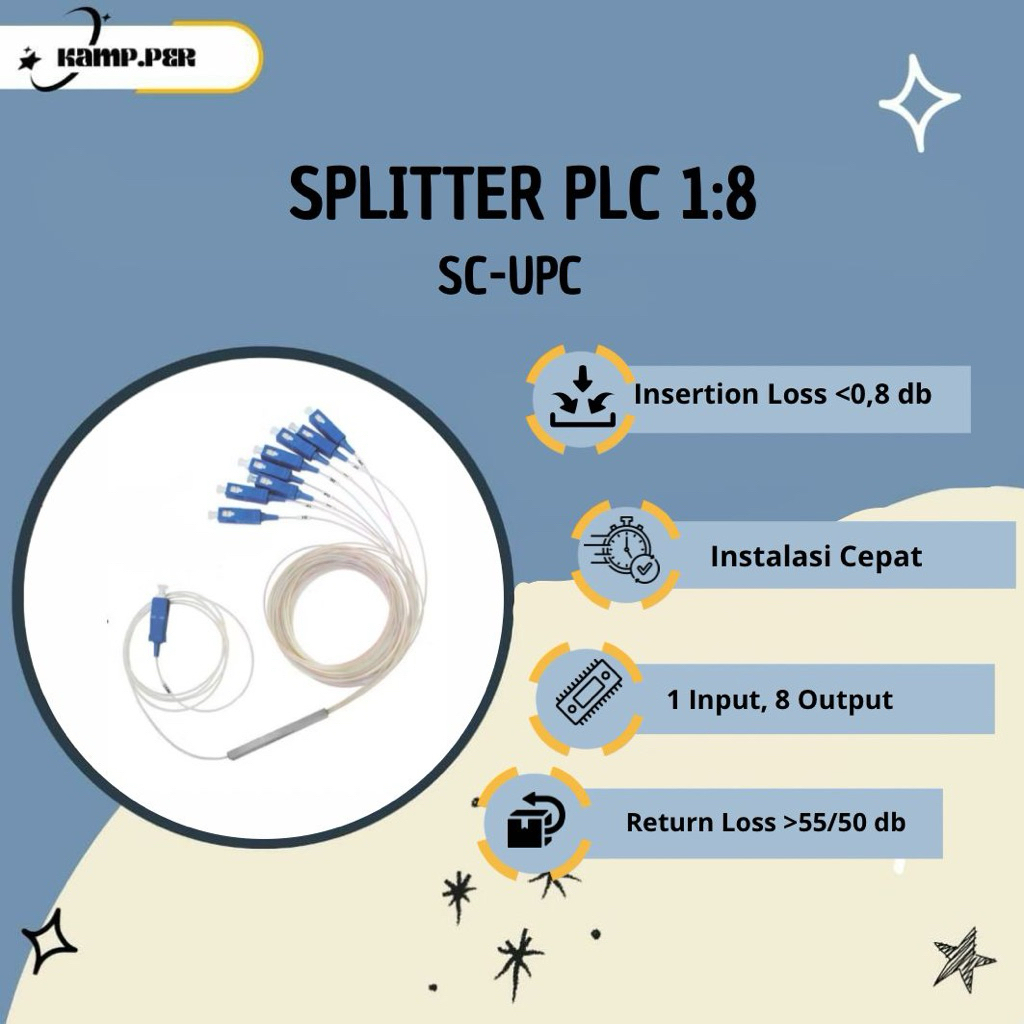 PASSIVE SPLITTER 1:8 SC UPC