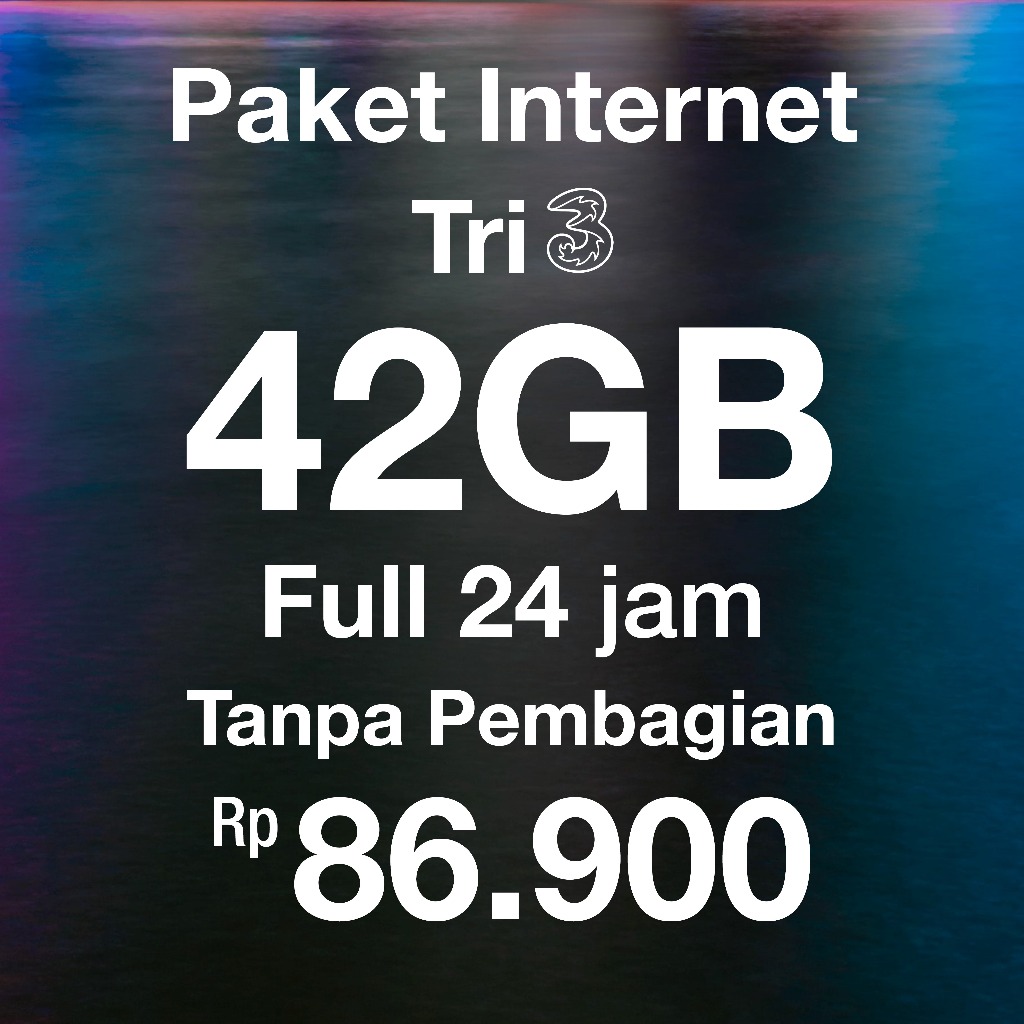 Kuota Data Tri 30GB 30 GB 11GB 14GB 18GB 42GB 55GB 100GB 7GB Happy Paket Internet Three 3 Injek Inje