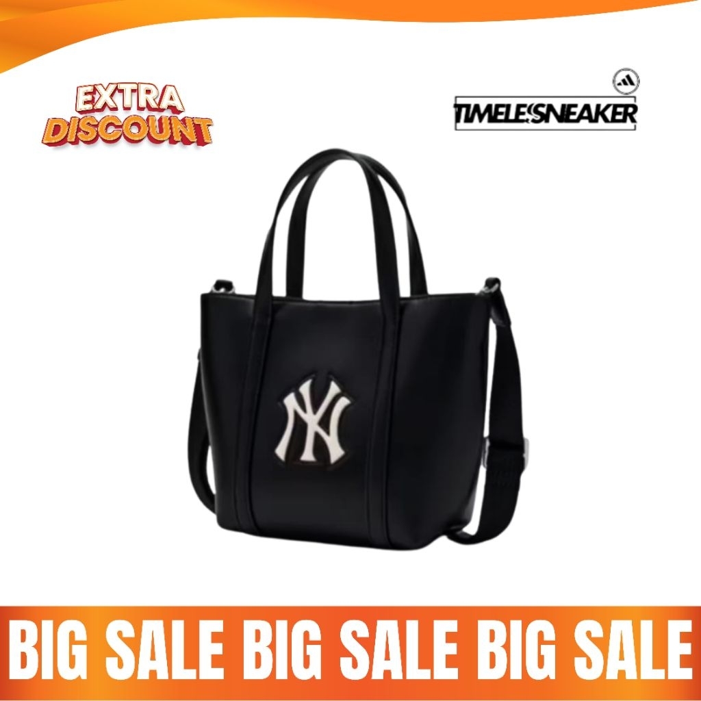 MLB BASIC PU WINDOW TOTE BAG NEW YORK YANKEES BLACK 100% ORIGINAL