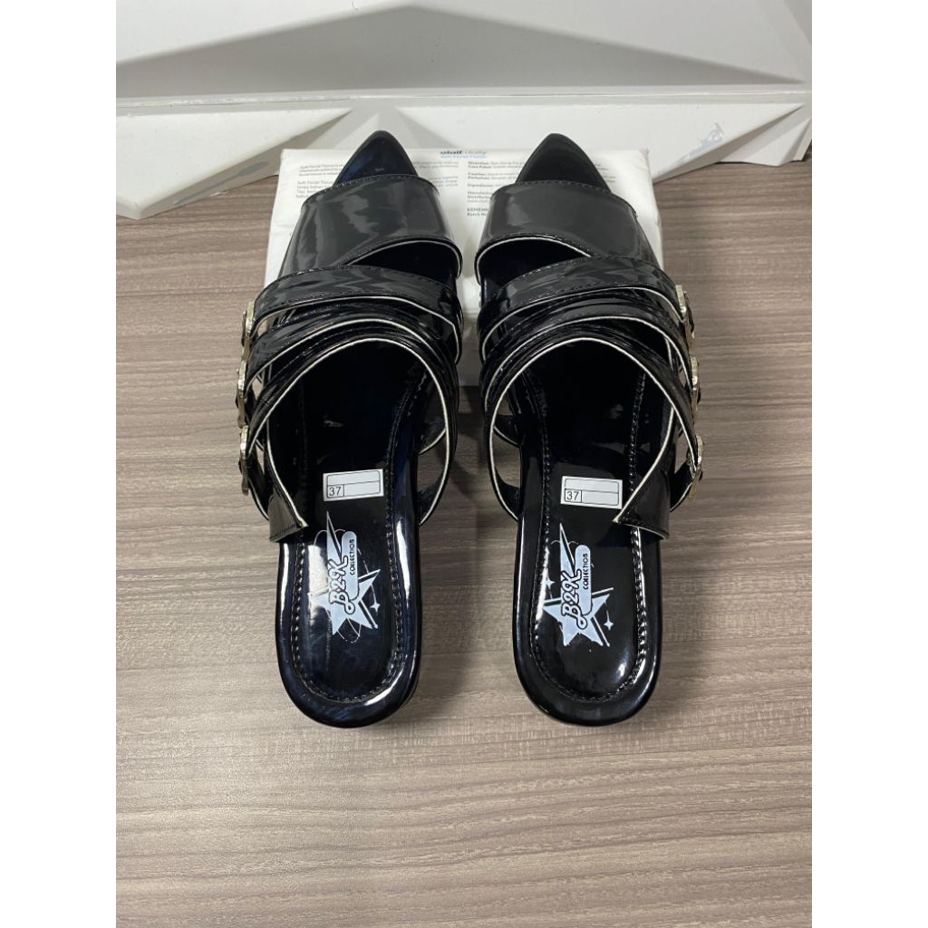 DH06 sandal heels wanita hitam terbaru 2025, sandal heels wanita elegan, sandal heels wanita nyaman 