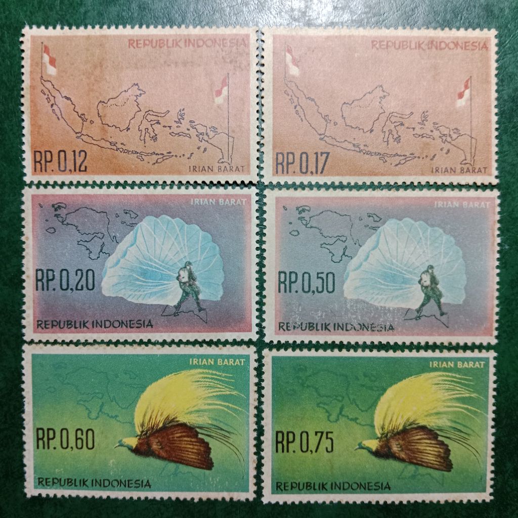 Prangko Irian Barat 6 Pcs Tahun 1963 UN USED