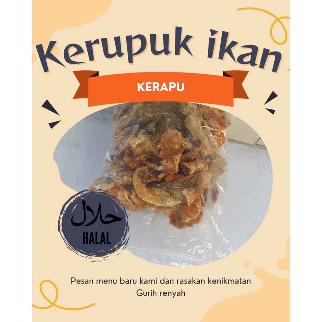 kerupuk ikan kerapu 1kg mentah