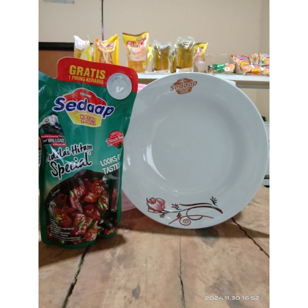 Kecap Sedap Kedelai Hitam 725gr Free Piring Keramik