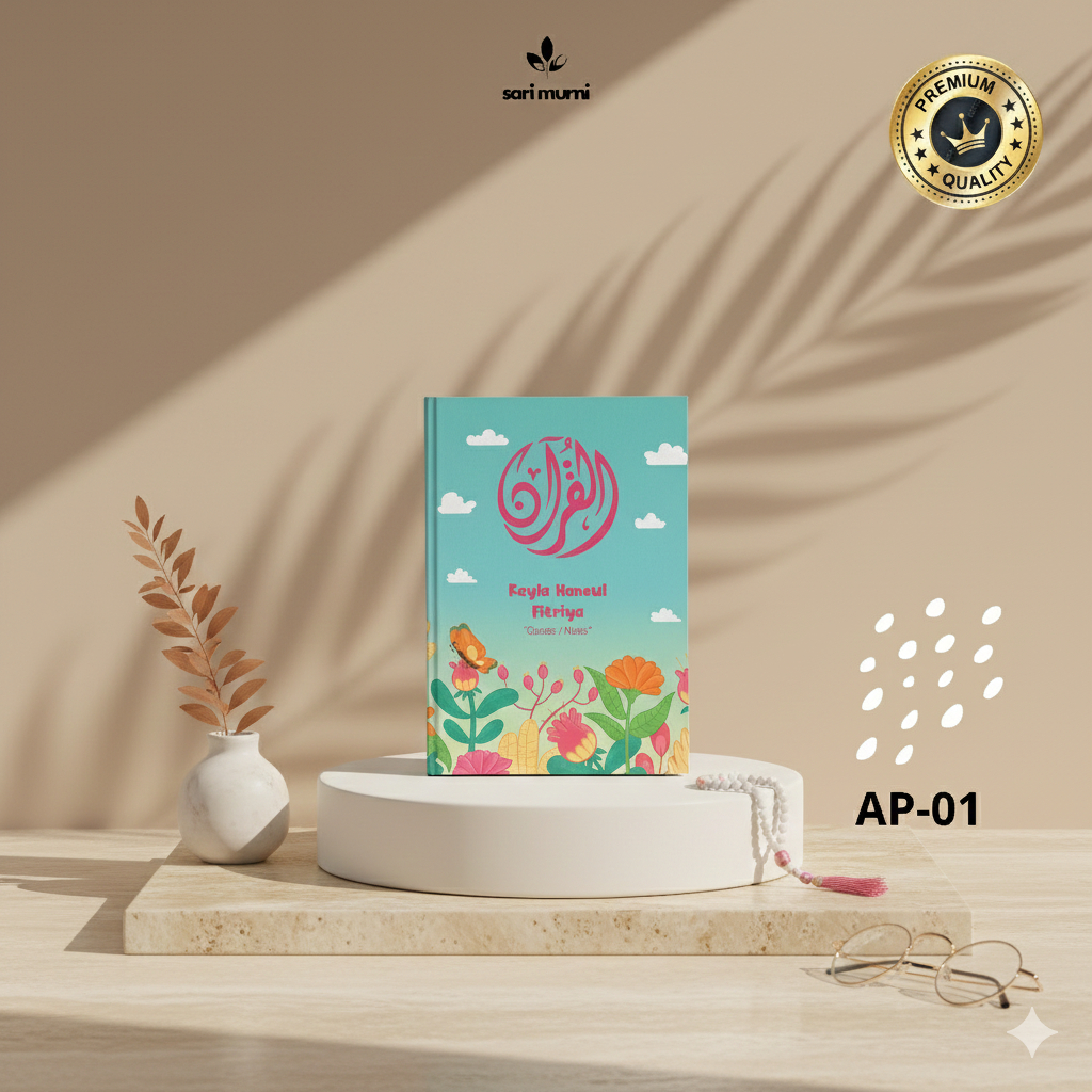 Sari Murni Jakarta - Alquran Anak Custom Nama / Quotes Terjemahan Latin dan Tajwid - Hardcover A5 A6