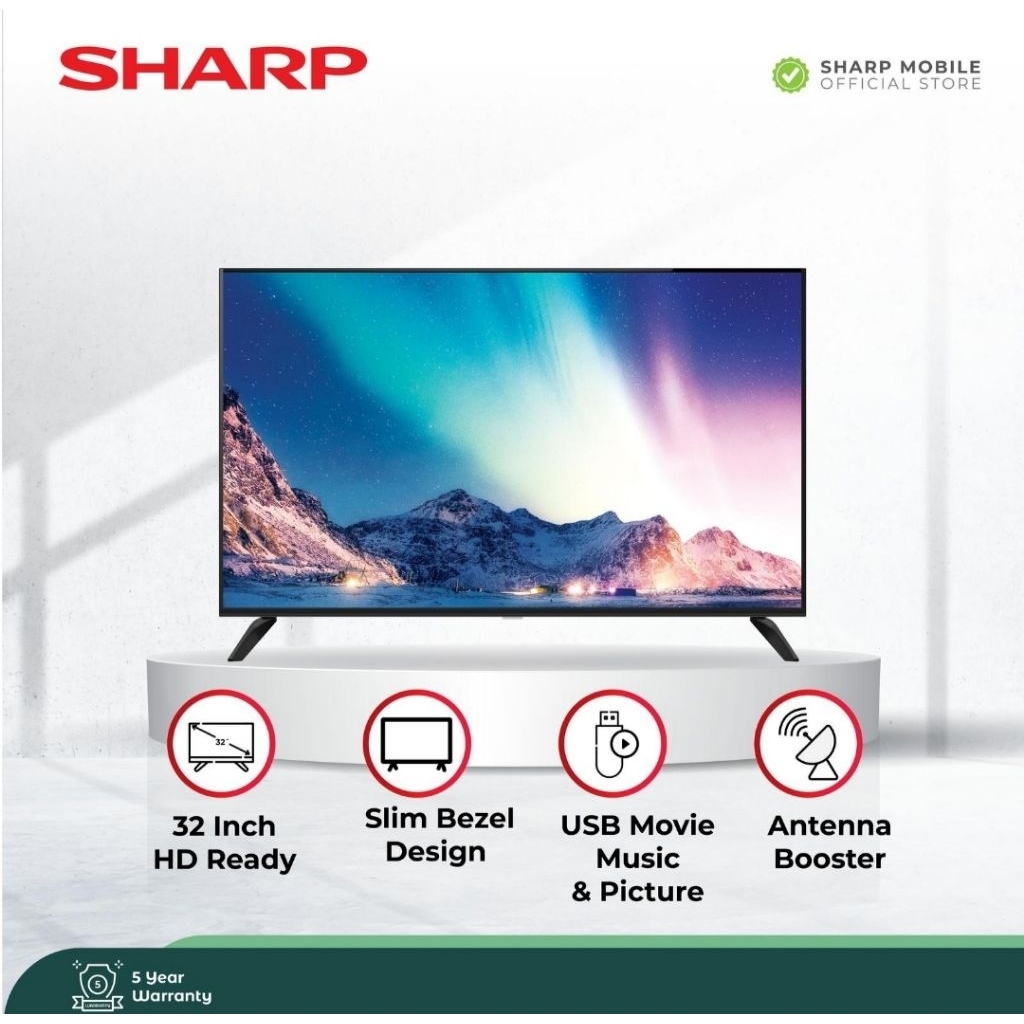 TV LED SHARP 32INCH DIGITAL TV DVB T2 32HD