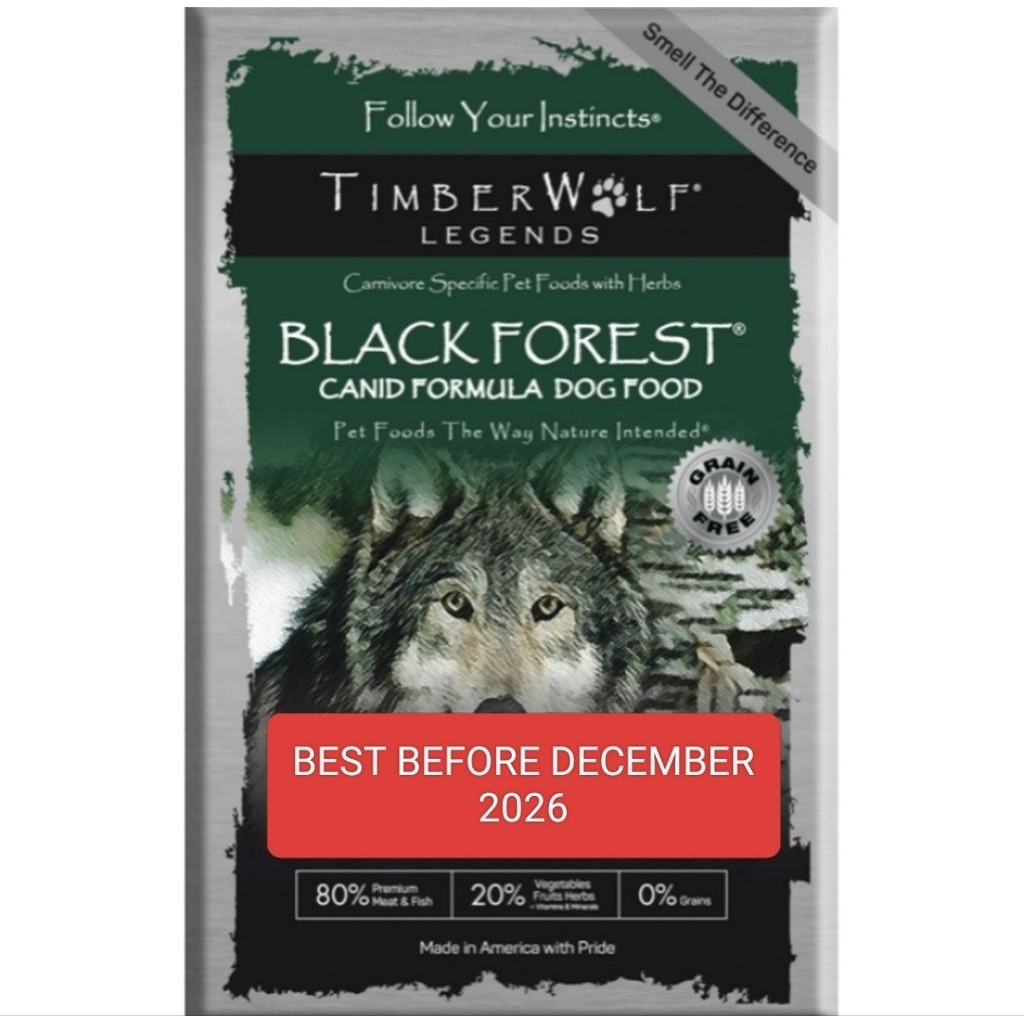 Timberwolf Blackforest Dry Dogfood Venison Lamb Holistic Grain Free