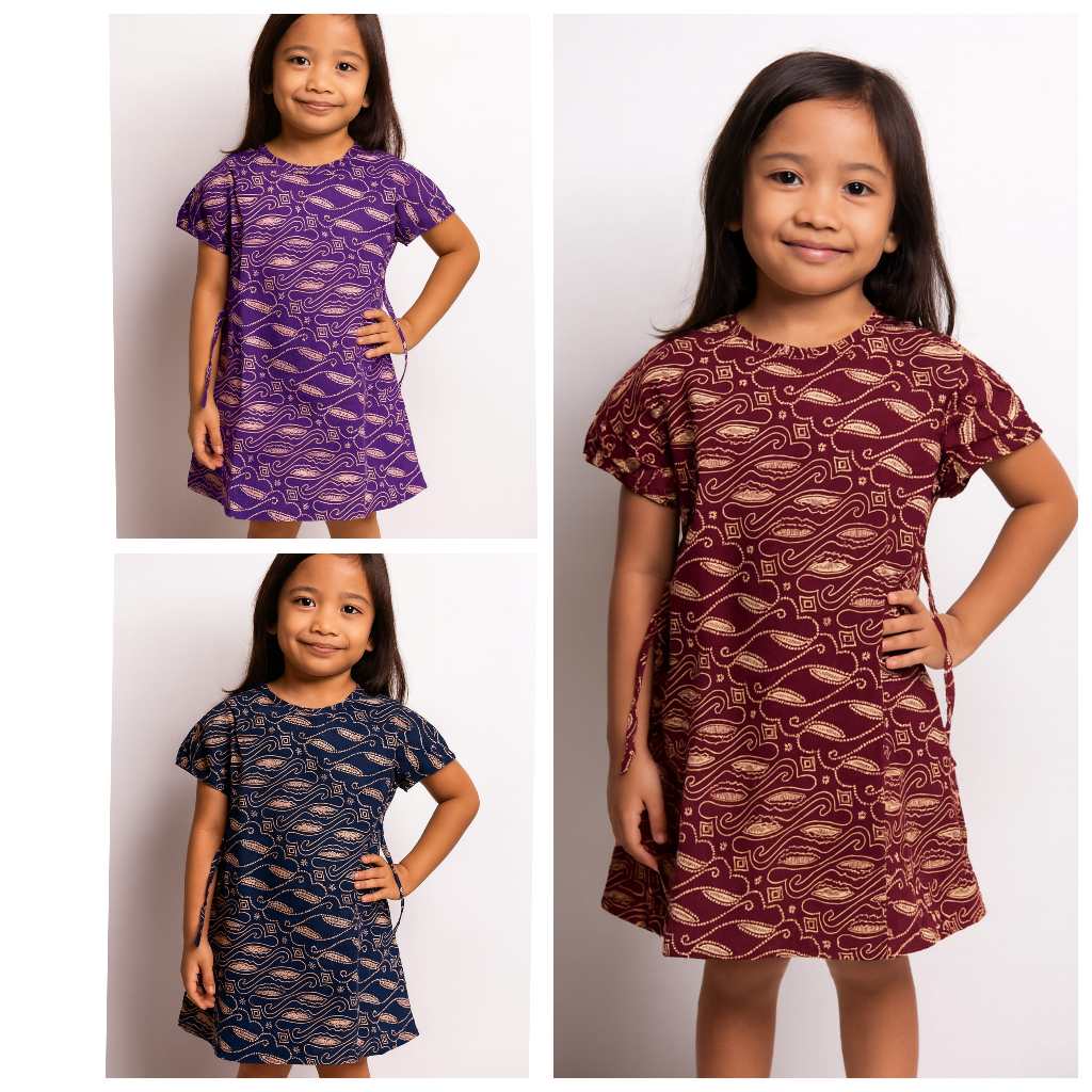 PAKET HEMAT 100RB 7PCS 50RB 3PCS DASTER ANAK 2 3 4 5 6 7 8 TAHUN PEREMPUAN RAYON BATIK KEKINIAN