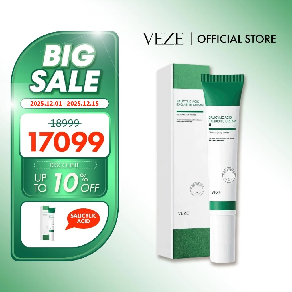 [BPOM] - VEZE Krim Wajah Asam Salisilat Penghilang Jerawat Komedo Dan Menghaluskan Pori-Pori 20gram 