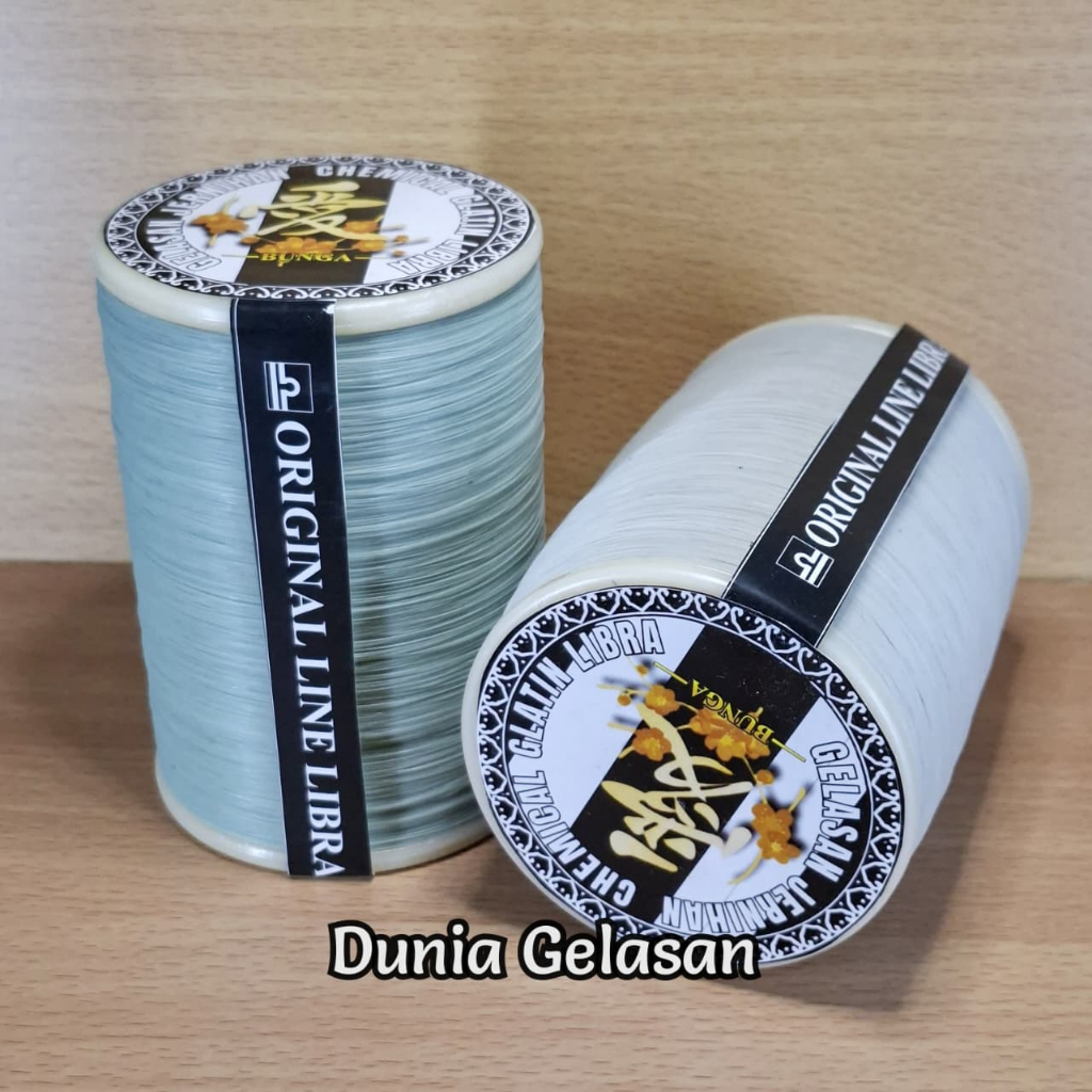 Gelasan Libra Cap Bunga 6000 yards Molor 0.22 mm - Gelasan Jernihan - Chemical Glatin - Beling Isola