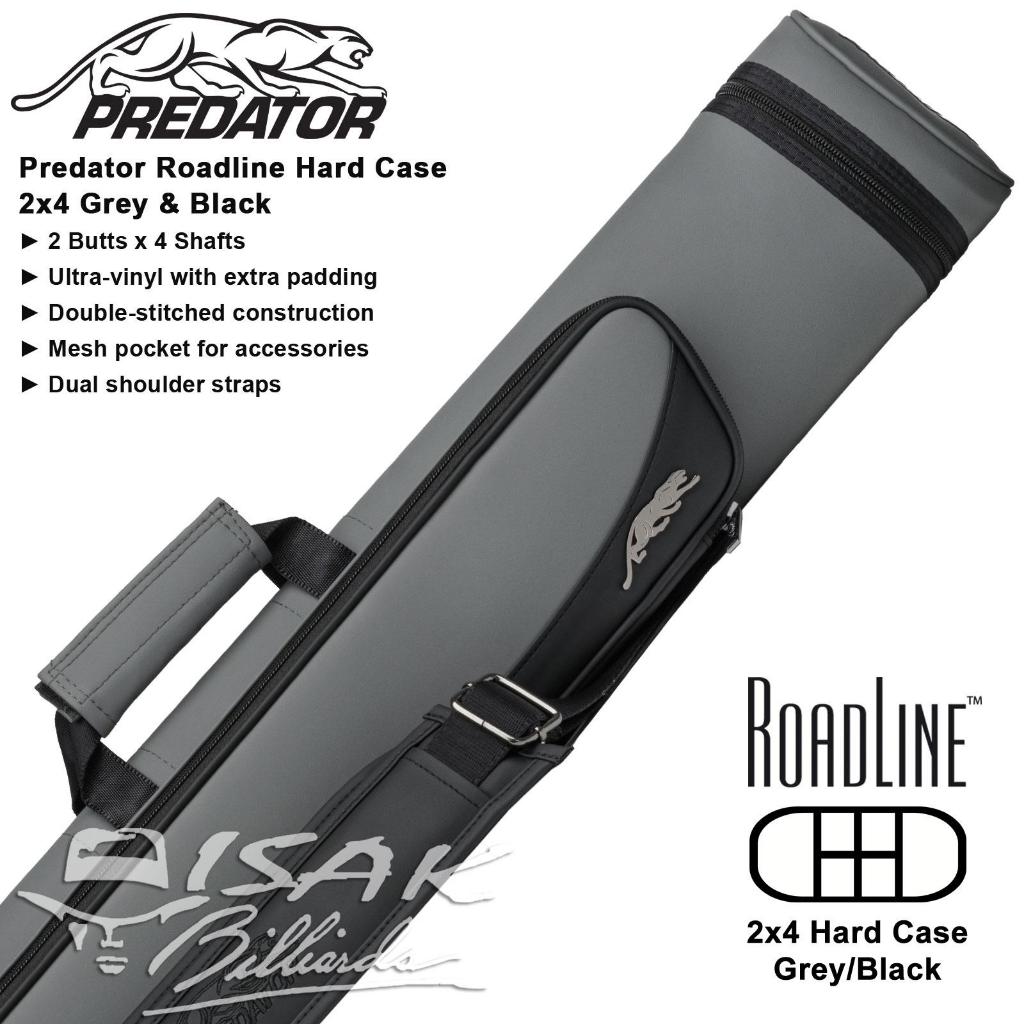 Predator Roadline 2x4 Hard Cue Case | Grey & Black Tas Stick Billiard