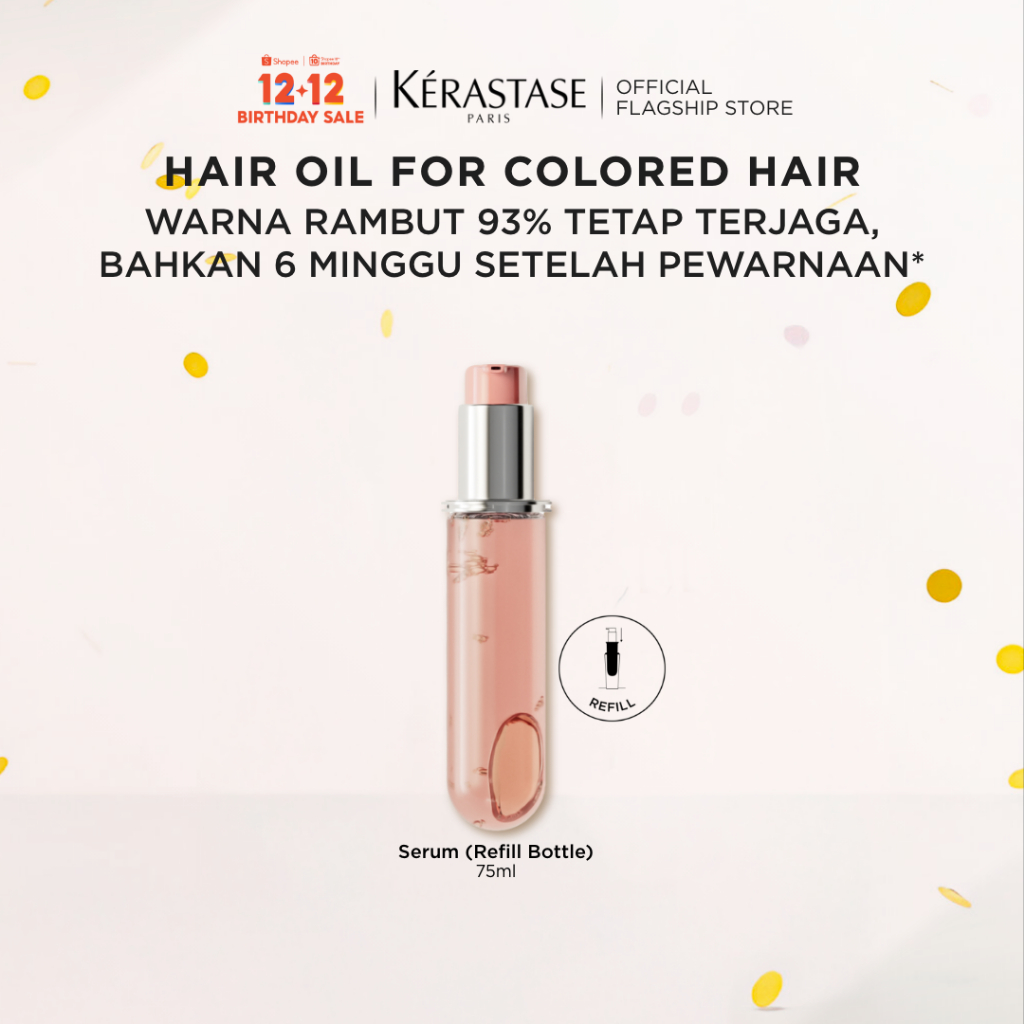 Kerastase Chroma Absolu Hair Oil 75ml (Refill Bottle) Hair Serum for Colored Hair - Serum Rambut unt