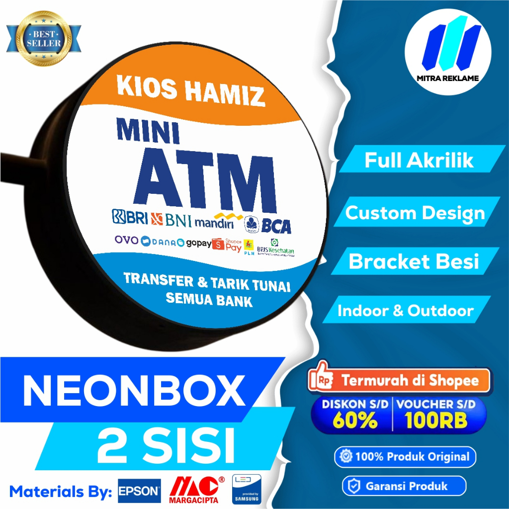 Neon Box Mini ATM Free Design Siap Pasang